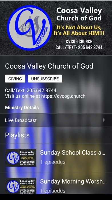 Tangkapan layar Coosa Valley COG