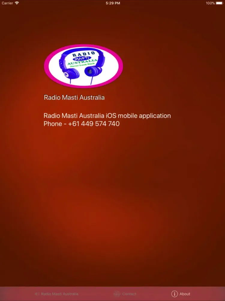 Screenshot di Radio Masti Australia iPad 