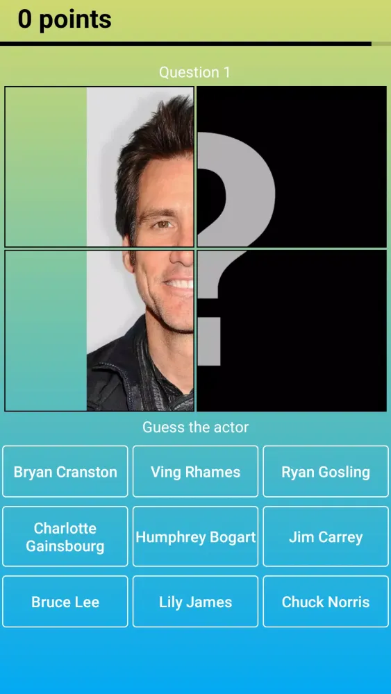 Hollywood Actors: Quiz, Game Screenshots