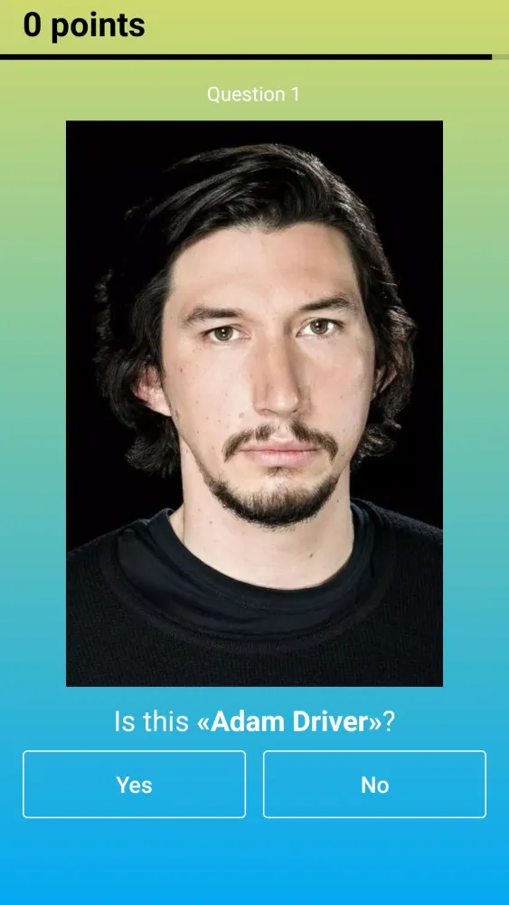Hollywood Actors: Quiz, Game Screenshots