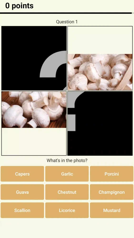 Ảnh chụp màn hình của Fruits, Vegetables, Nuts: Quiz