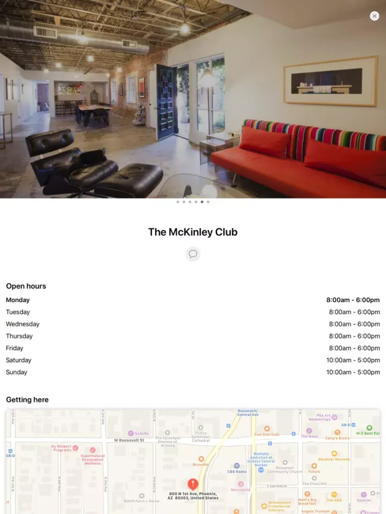 The McKinley Club PHX iPad  Ekran Görüntüleri