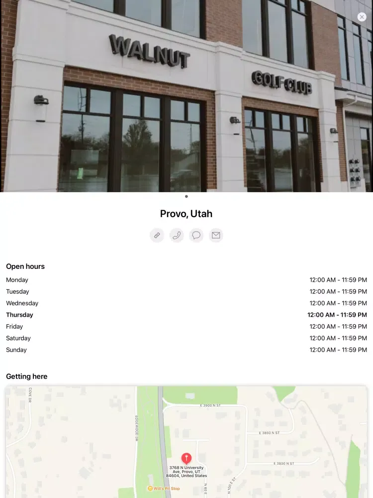 Walnut Golf iPad  Screenshots