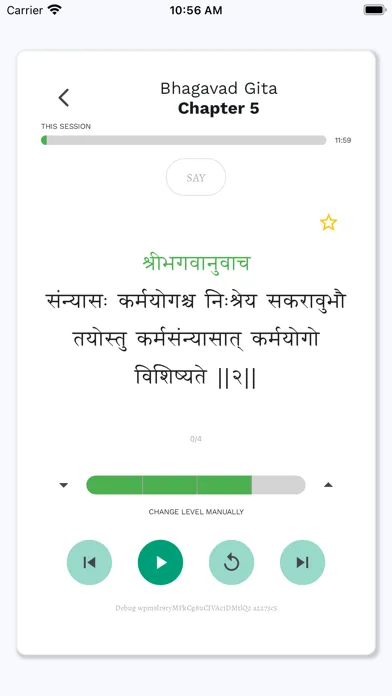Tangkapan skrin Learn Bhagavad Gita Chapter-5