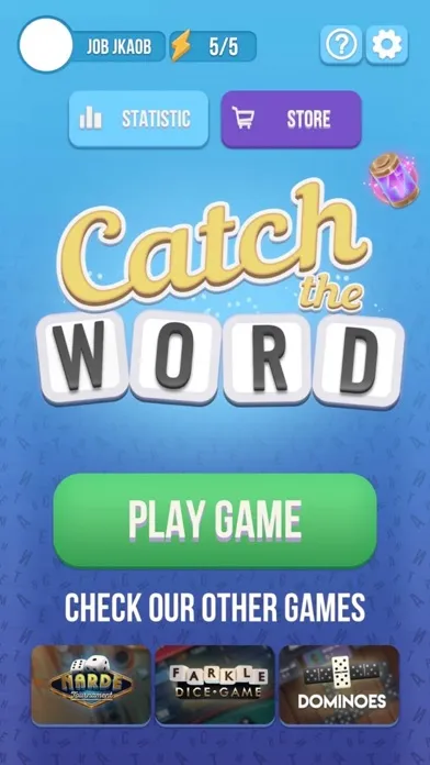 Captures d'écran de Catch the Word game