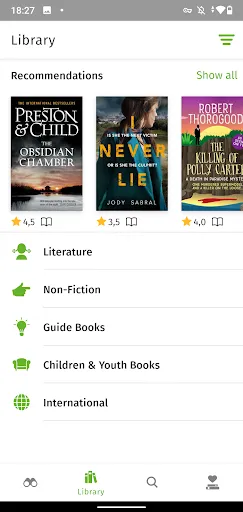 Skoobe: eBooks and audio books 스크린샷