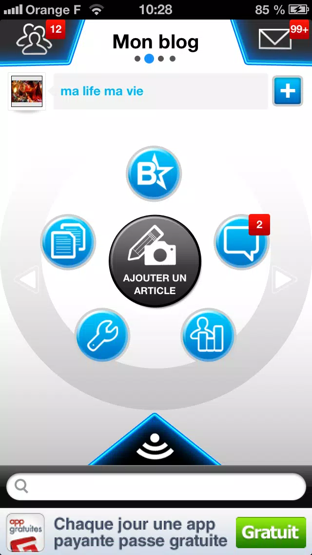 Ảnh chụp màn hình của Skyrock.com