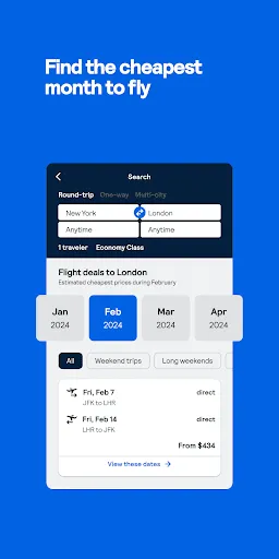 Capturas de pantalla de Skyscanner Flights Hotels Cars