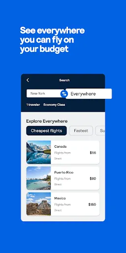 Capturas de pantalla de Skyscanner Flights Hotels Cars
