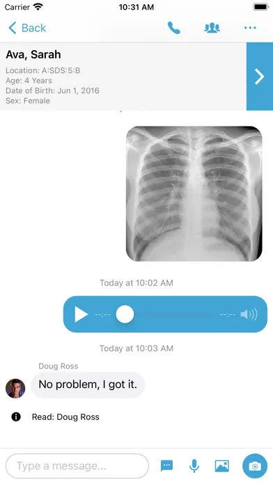 Capturas de pantalla de Telmediq - HIPAA Messenger