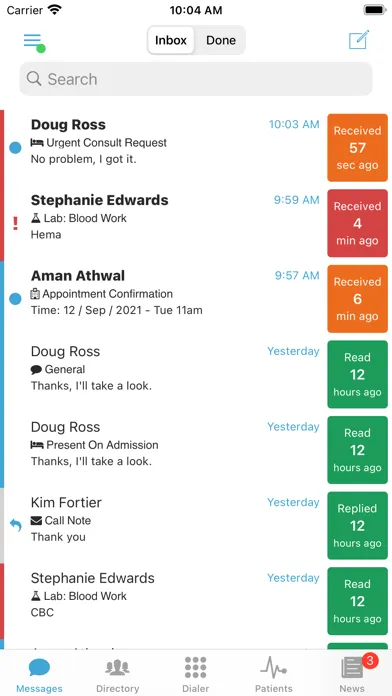 Capturas de pantalla de Telmediq - HIPAA Messenger