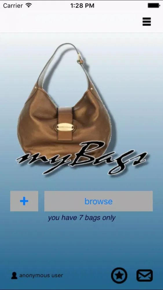 Capturas de tela do my-Bags