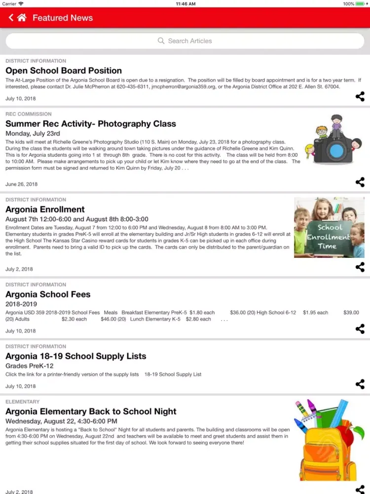 Argonia Public Schools iPad  स्क्रीनशॉट