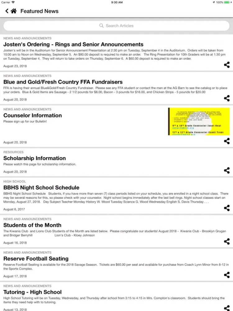 Broken Bow Schools iPad  স্ক্রিনশট