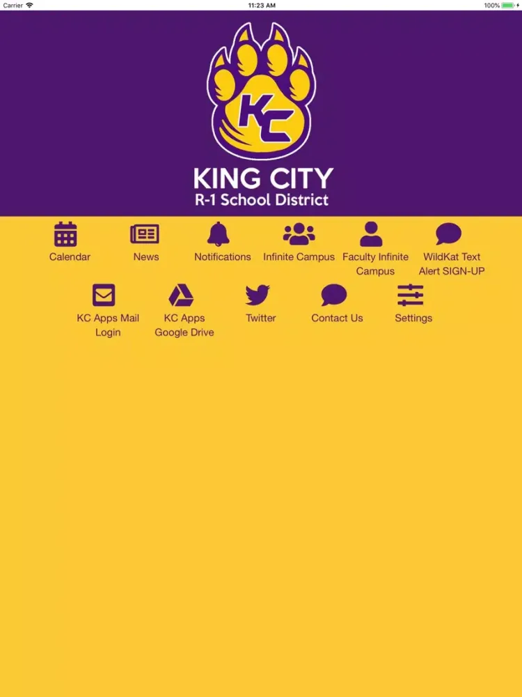 Screenshot di King City Schools iPad 