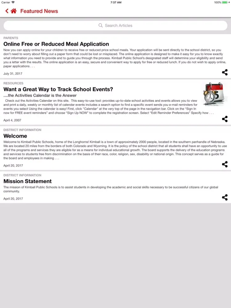 Kimball Public Schools iPad  سکرین شاٹس