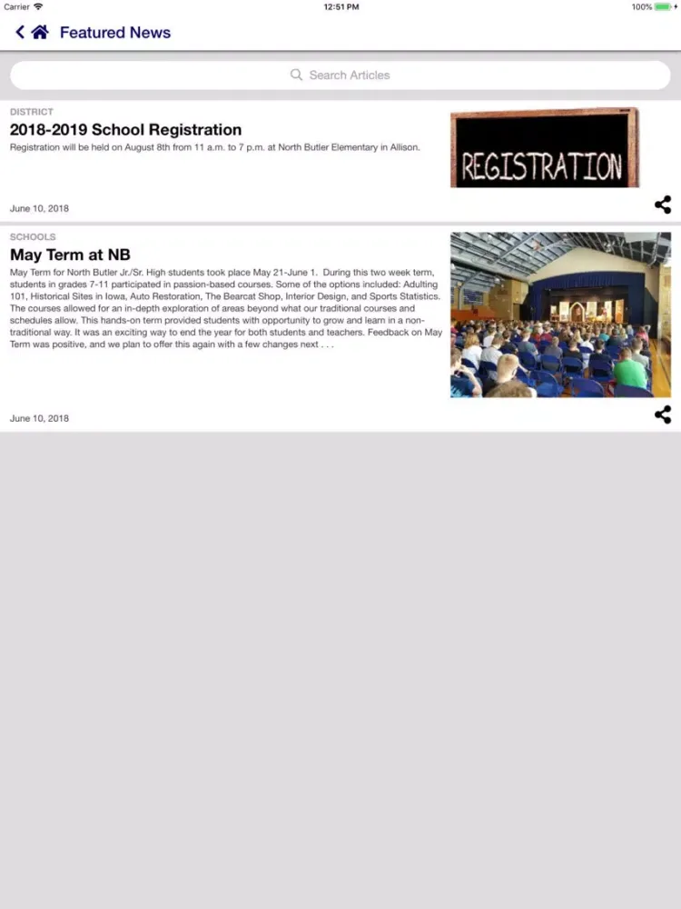 North Butler Schools iPad  스크린샷