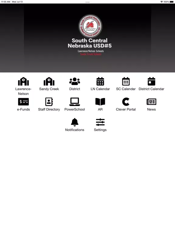Ảnh chụp màn hình của South Central Nebraska USD #5 iPad 