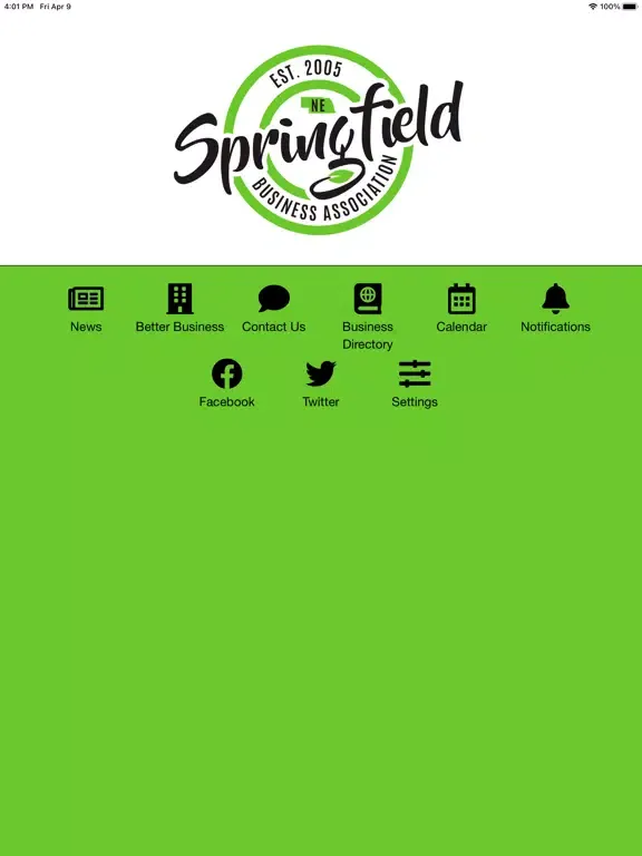 Springfield Business Assoc. iPad  스크린샷