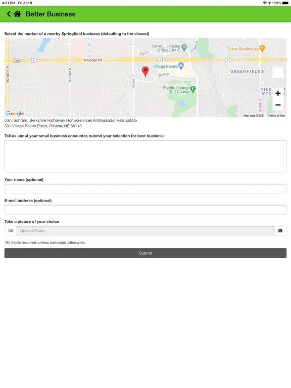 Springfield Business Assoc. iPad  스크린샷