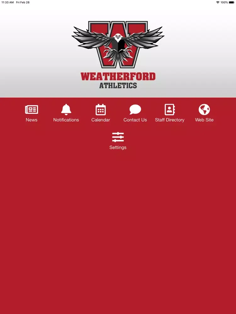 Zrzuty ekranu Weatherford Eagles Athletics iPad 