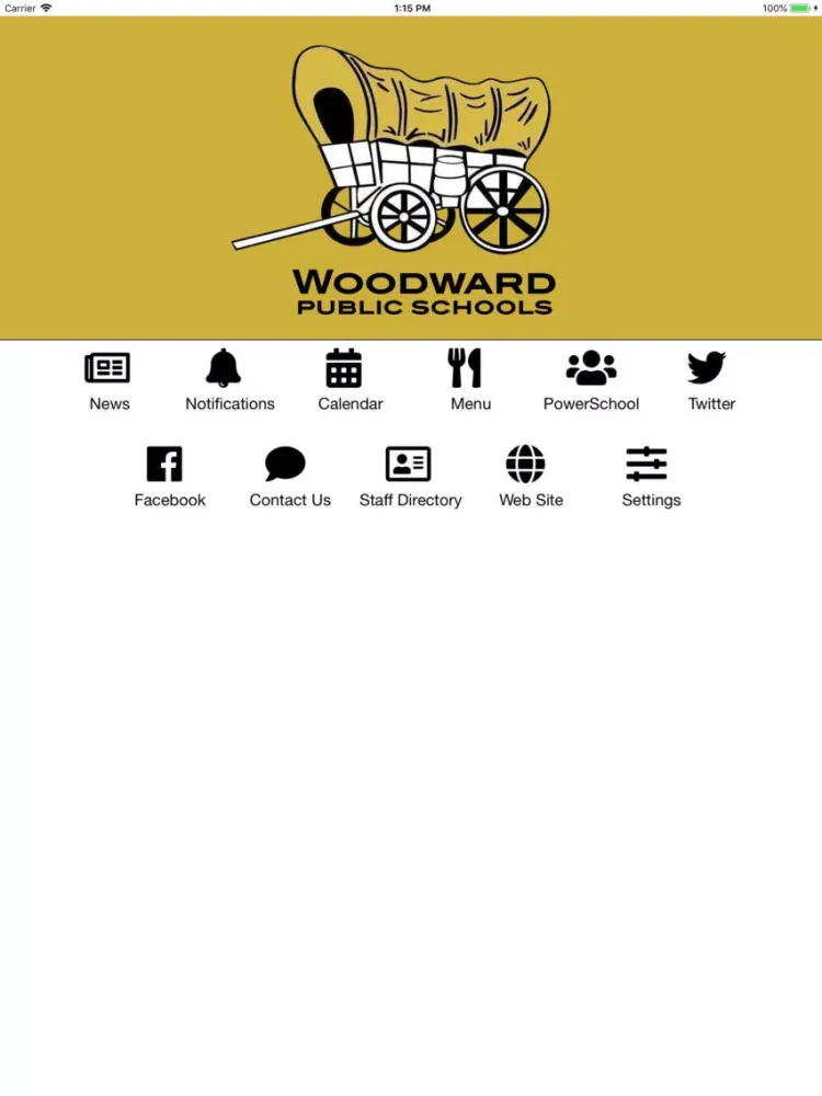 Ảnh chụp màn hình của Woodward Public Schools iPad 