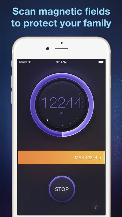 ภาพหน้าจอของ Tesla Meter - magnetic and gauss field measurement tool and metal detector