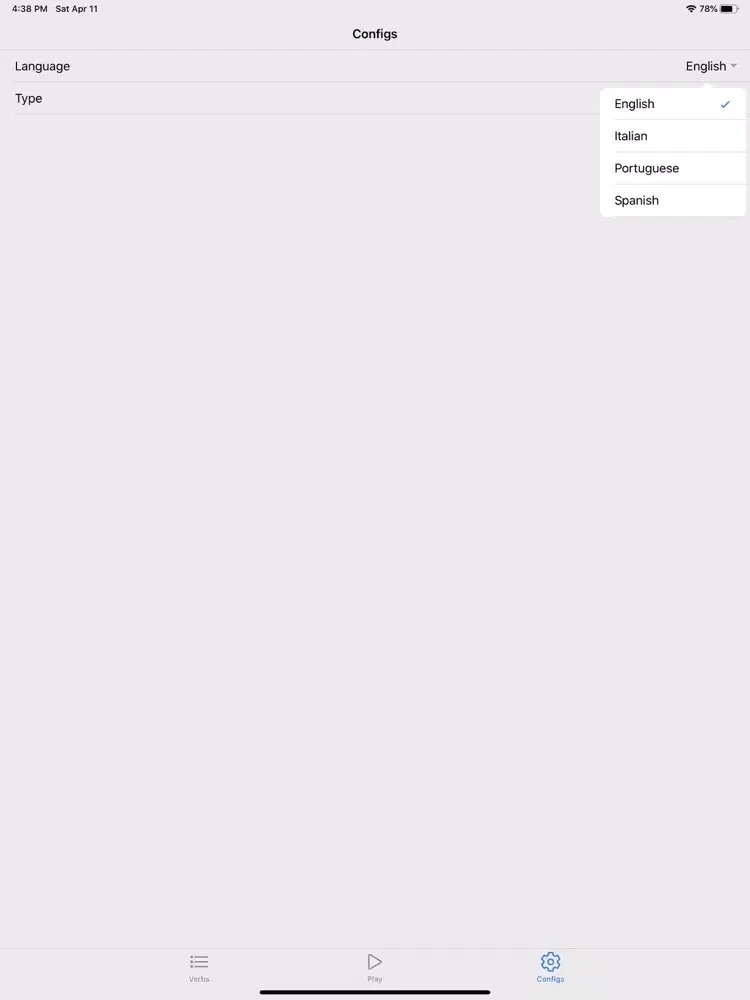 Eng Irregular Verbs iPad 应用截图