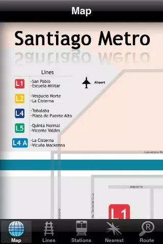 Zrzuty ekranu CHILE Metro