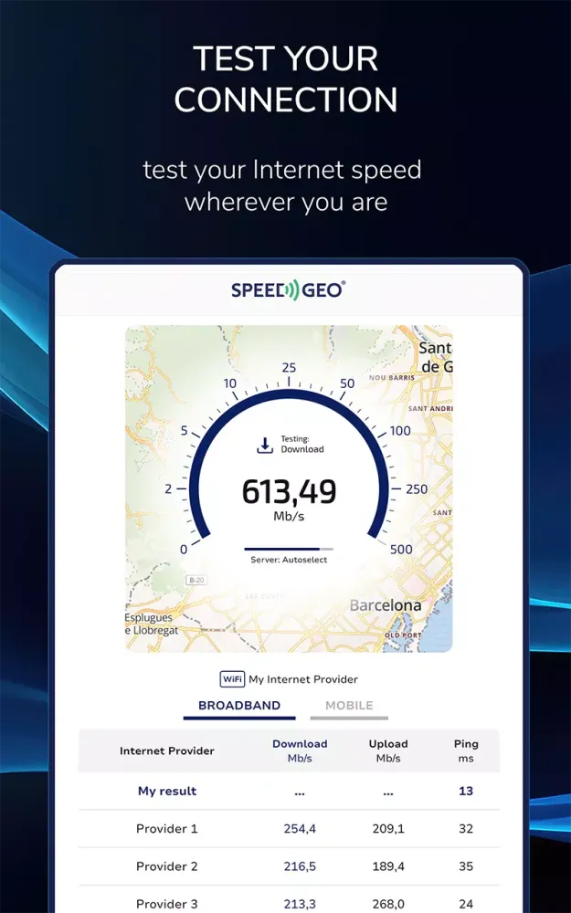 Zrzuty ekranu Speed Test