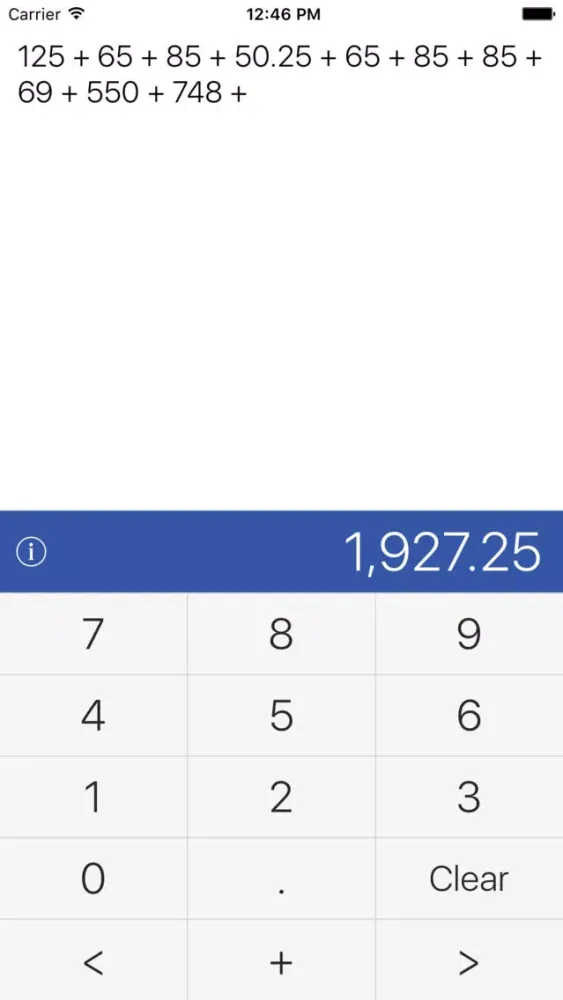 Capturas de tela do CalcPlusPlus