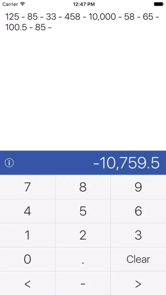 Capturas de tela do CalcPlusPlus