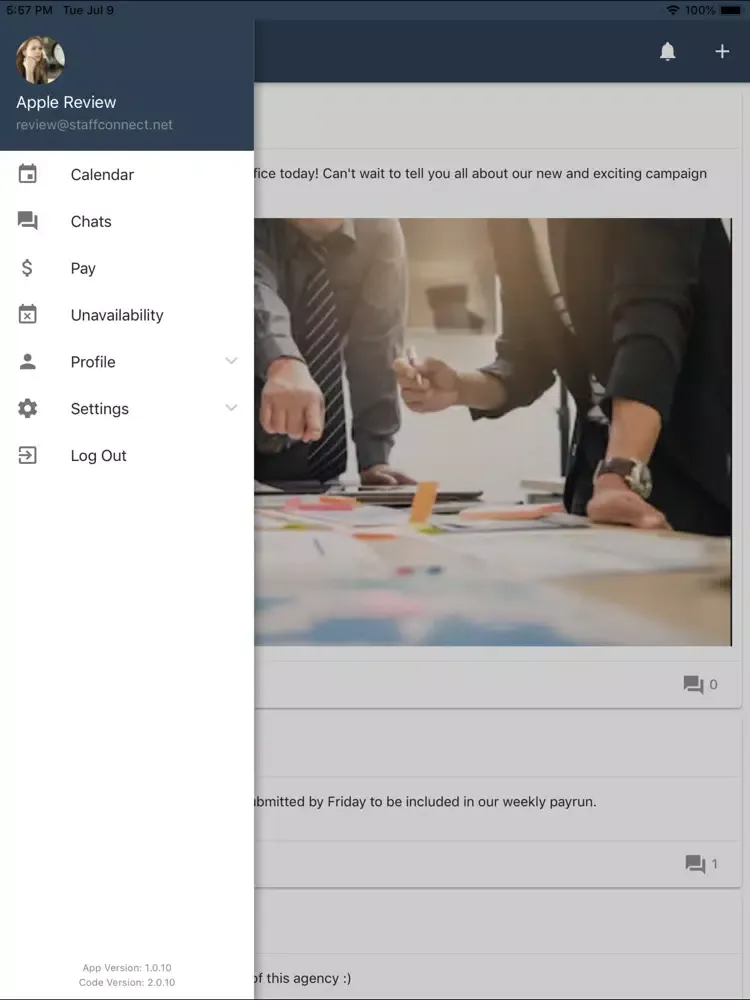 Azure Management Talent Portal iPad  Screenshots