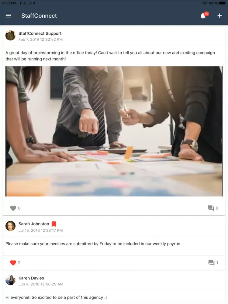Azure Management Talent Portal iPad  Screenshots