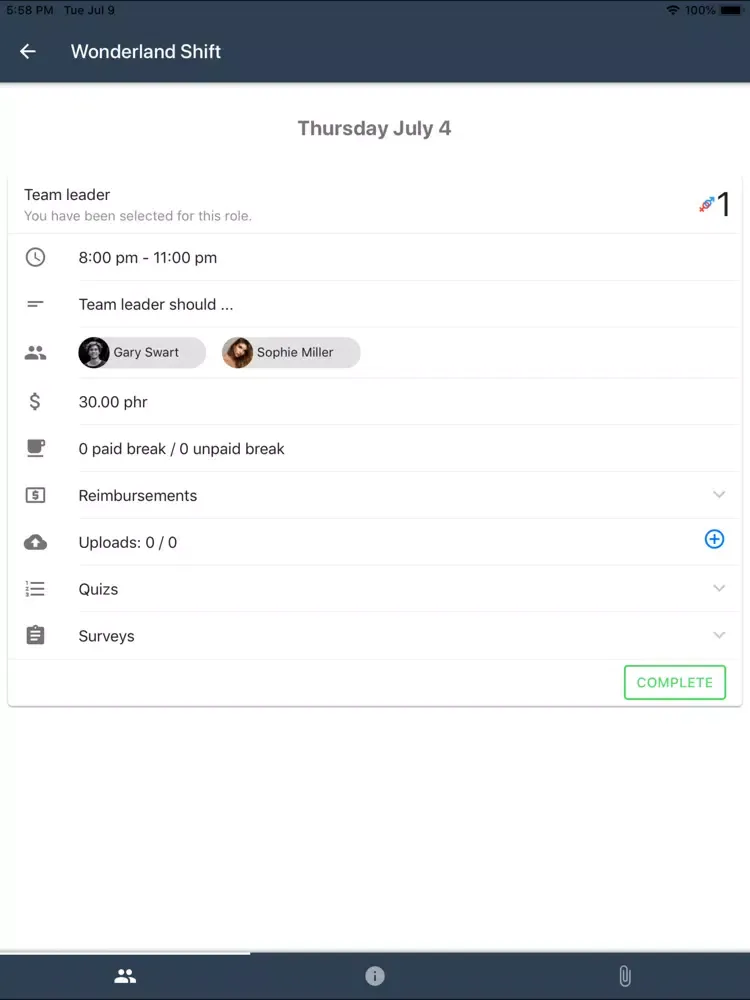 Azure Management Talent Portal iPad  Screenshots