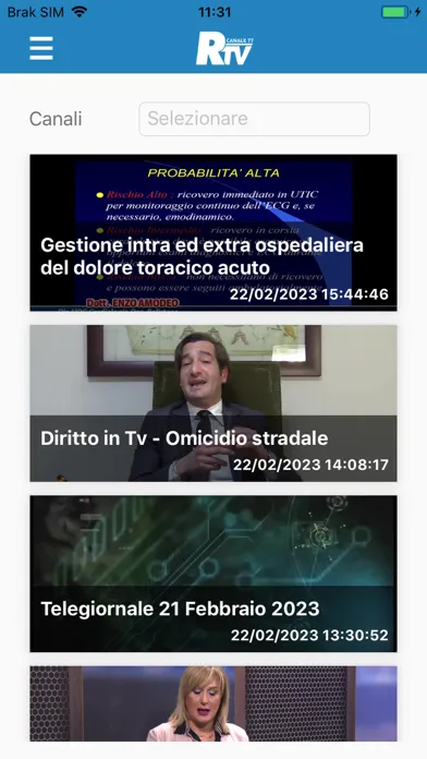 Captures d'écran de Reggio TV