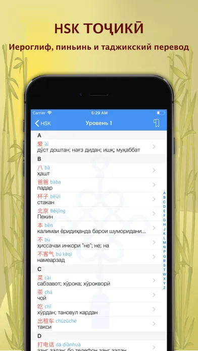 Captures d'écran de HSK тоҷикӣ / HSK на таджикском