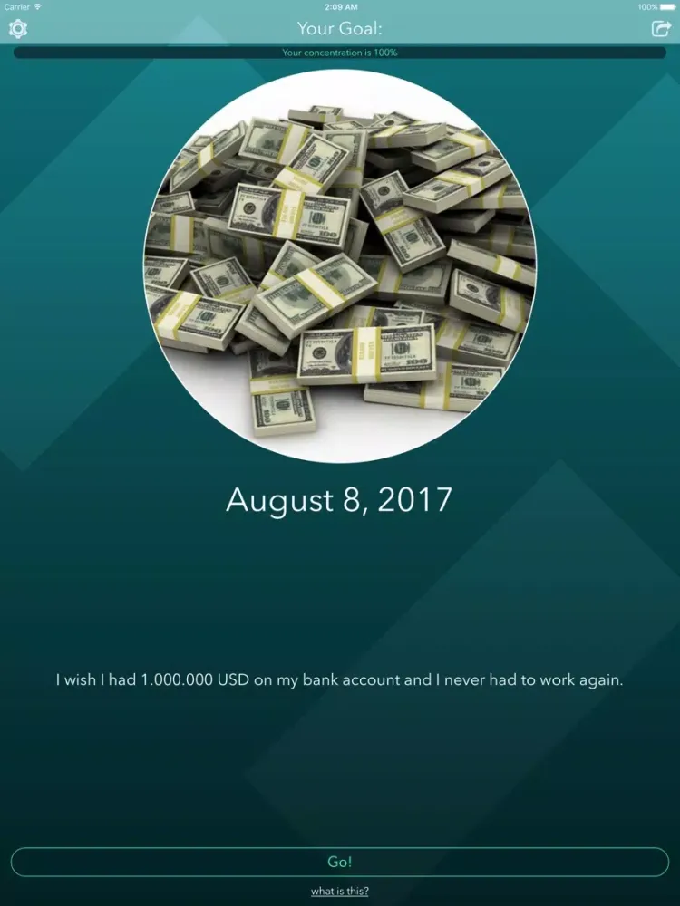 Main Goal Focus iPad  Screenshots