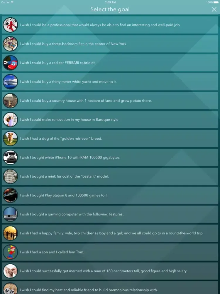 Main Goal Focus iPad  Screenshots