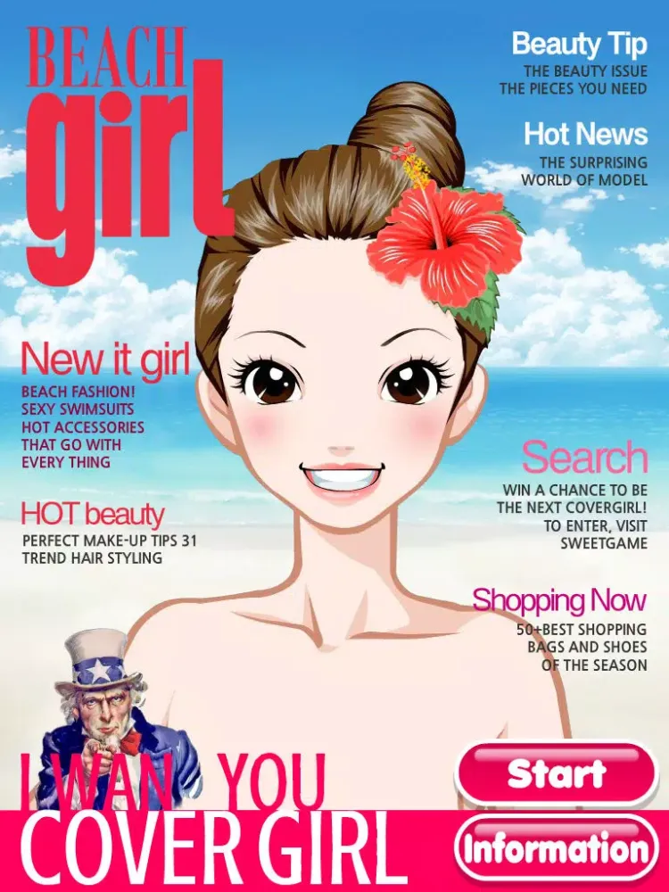 Beach Girl Make Up & Dress Up iPad  스크린샷