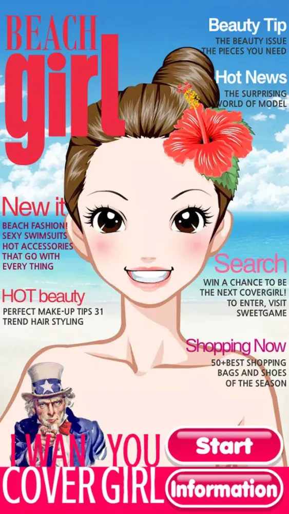 Beach Girl Make Up & Dress Up 스크린샷