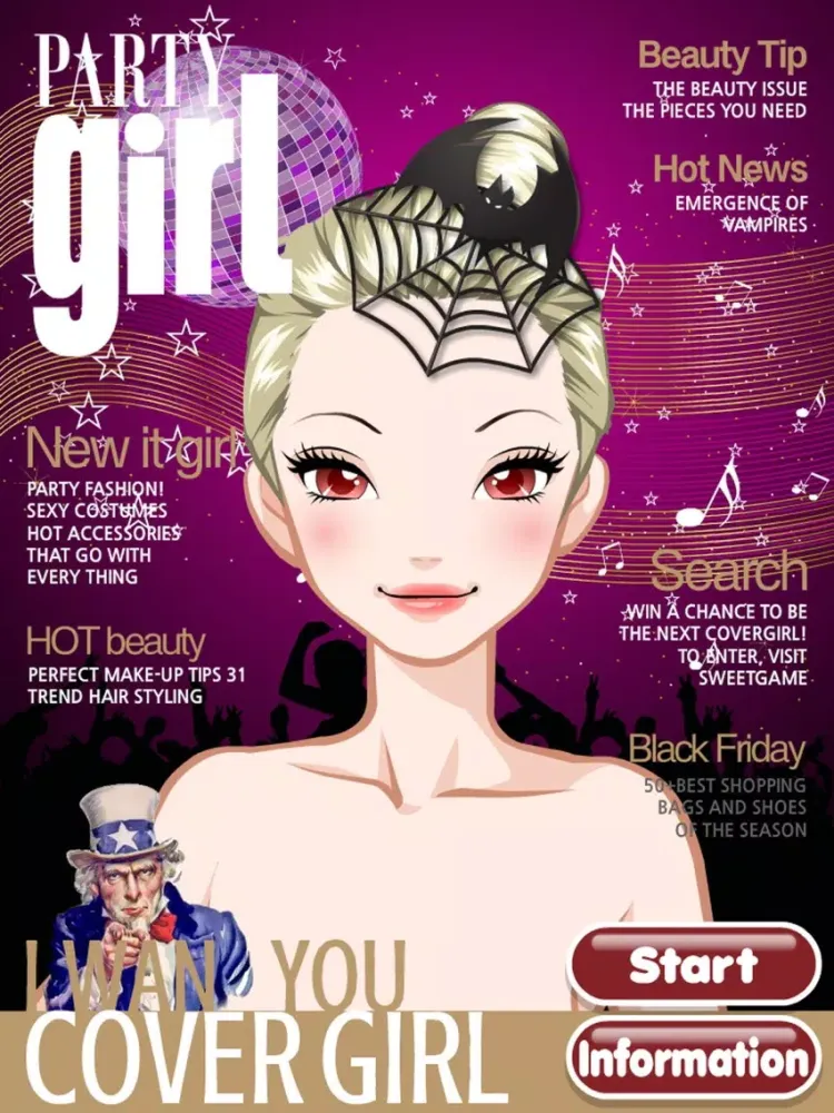 Screenshot di Party Girl Free Make Up & Dress Up iPad 