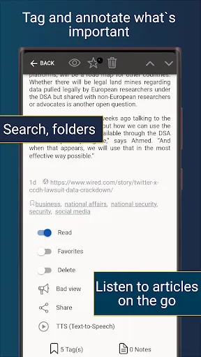 Read RSS and more... - Readine Screenshots
