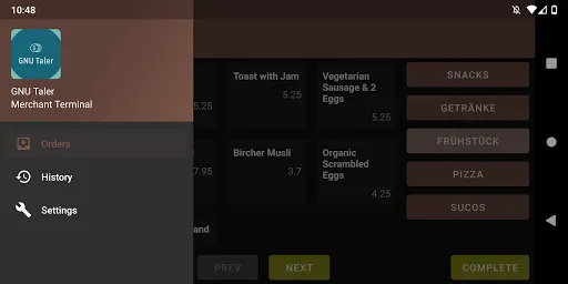 Taler Point-of-Sale Terminal Ekran Görüntüleri