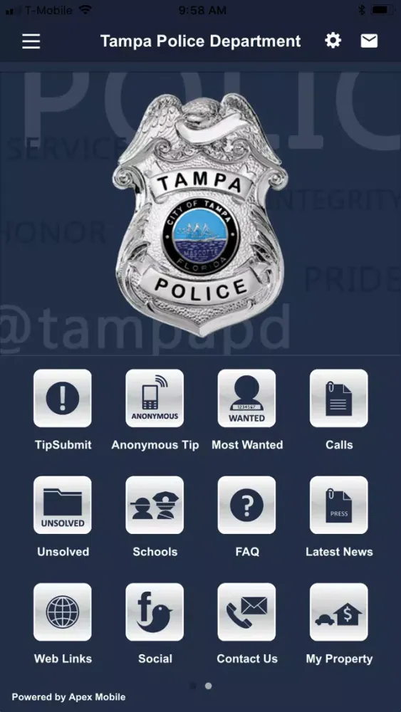 Tampa Police Department سکرین شاٹس