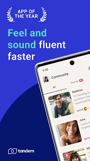 Tandem: Language exchange應用截圖