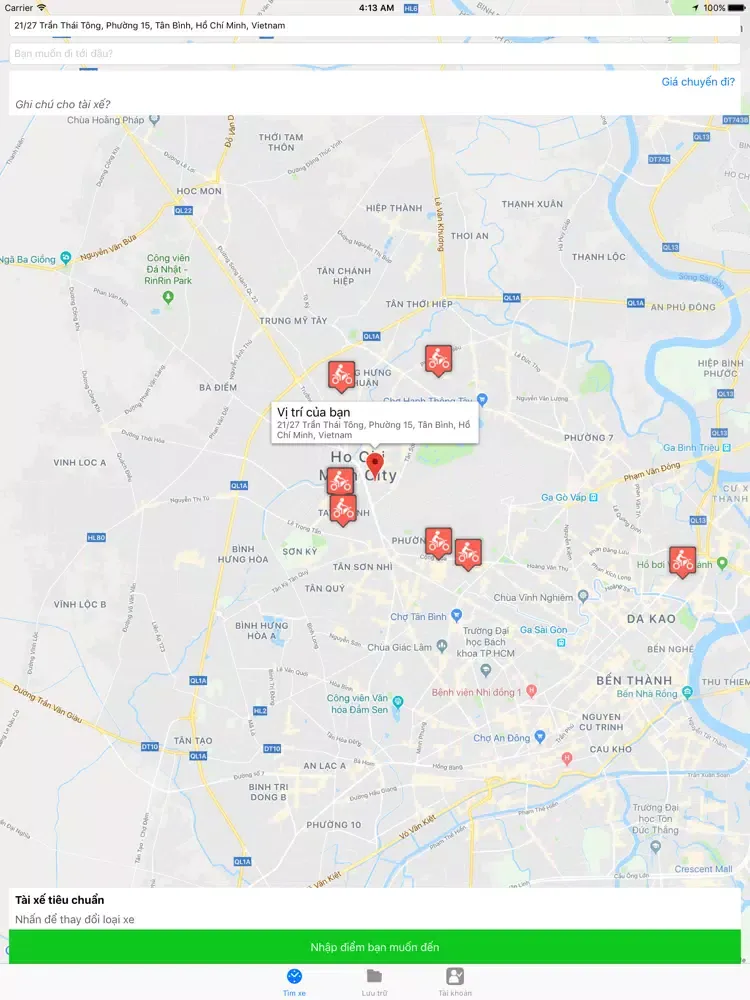 Gọi xe ôm giá rẻ - MoGo iPad  Screenshots