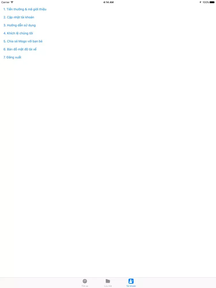 Gọi xe ôm giá rẻ - MoGo iPad  Screenshots