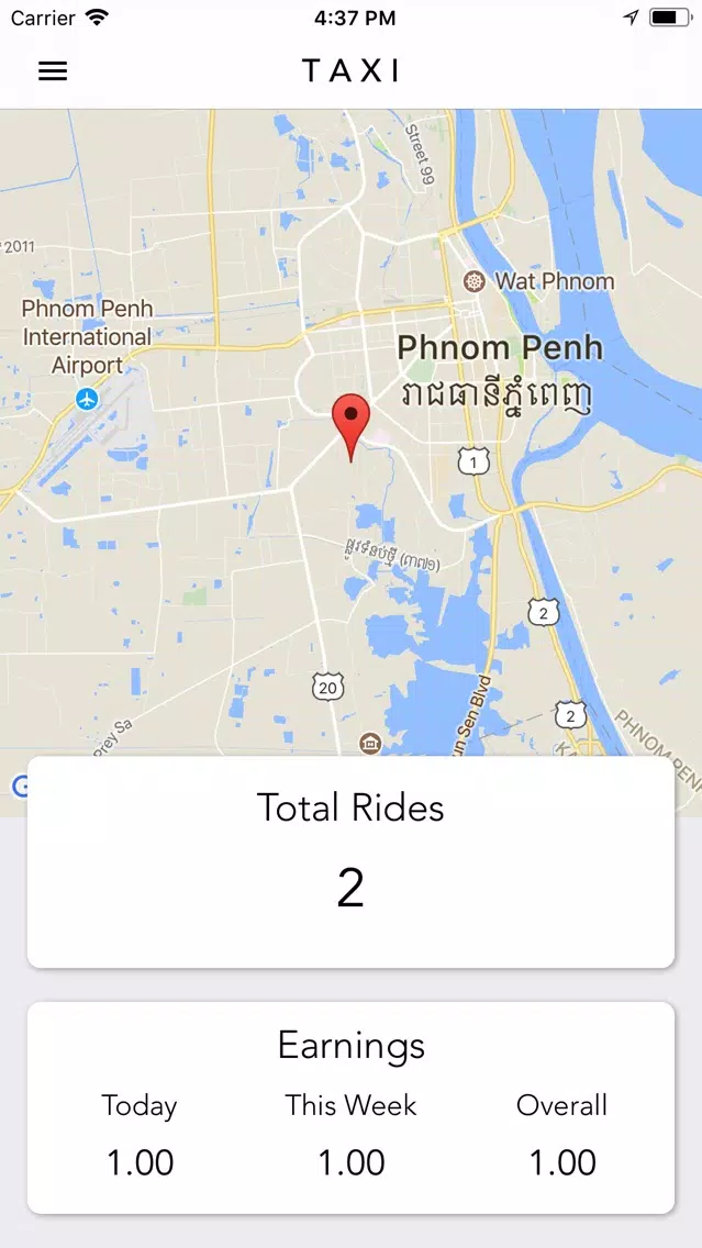 Tangkapan layar Taxi Cambodia Driver