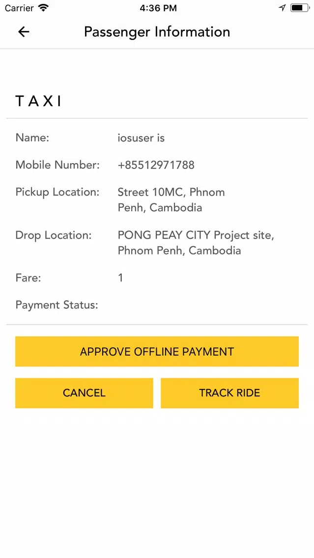 Tangkapan layar Taxi Cambodia Driver